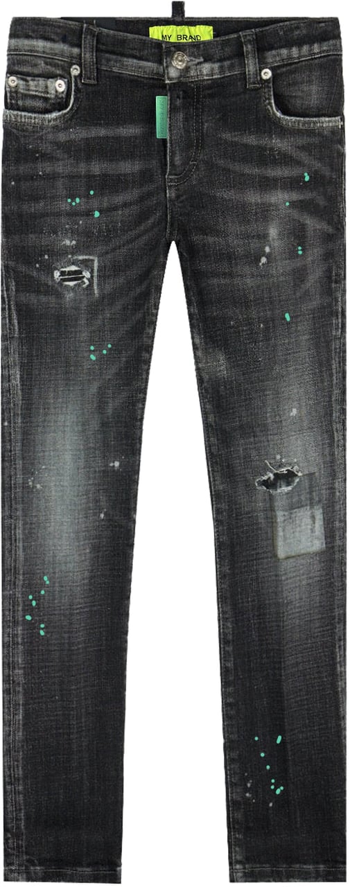 My Brand BLACK DISTRESSED NEON GRE | BLACKJEANS Zwart