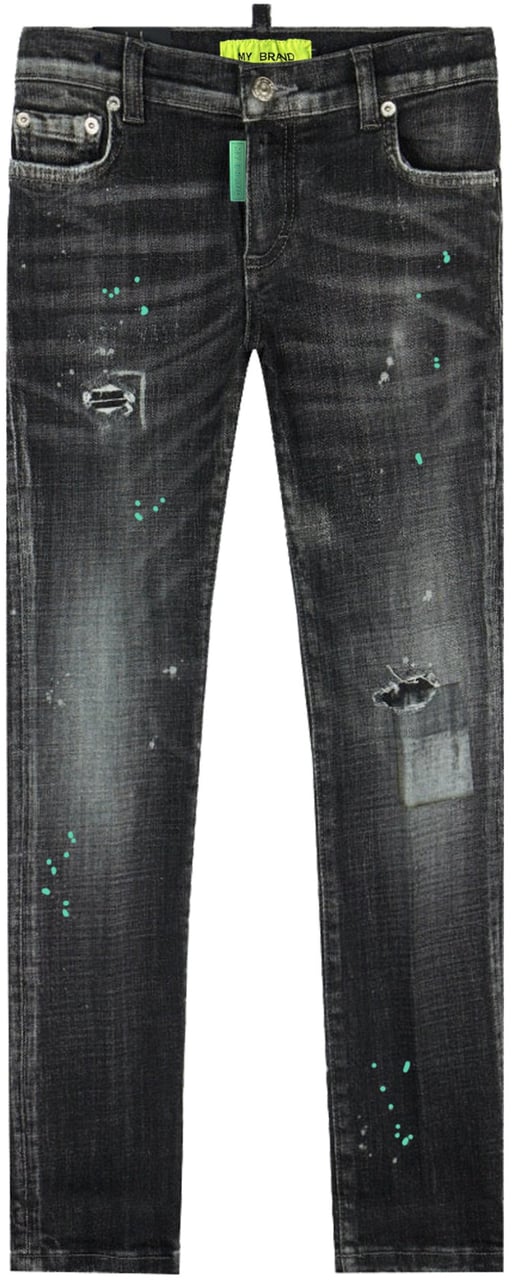 My Brand BLACK DISTRESSED NEON GRE | BLACKJEANS Zwart