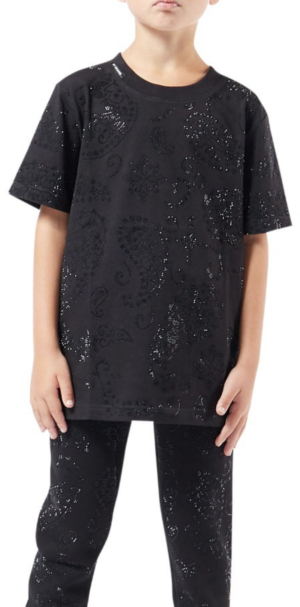 My Brand Black Stones Bandana T-Sh | BLACK Zwart