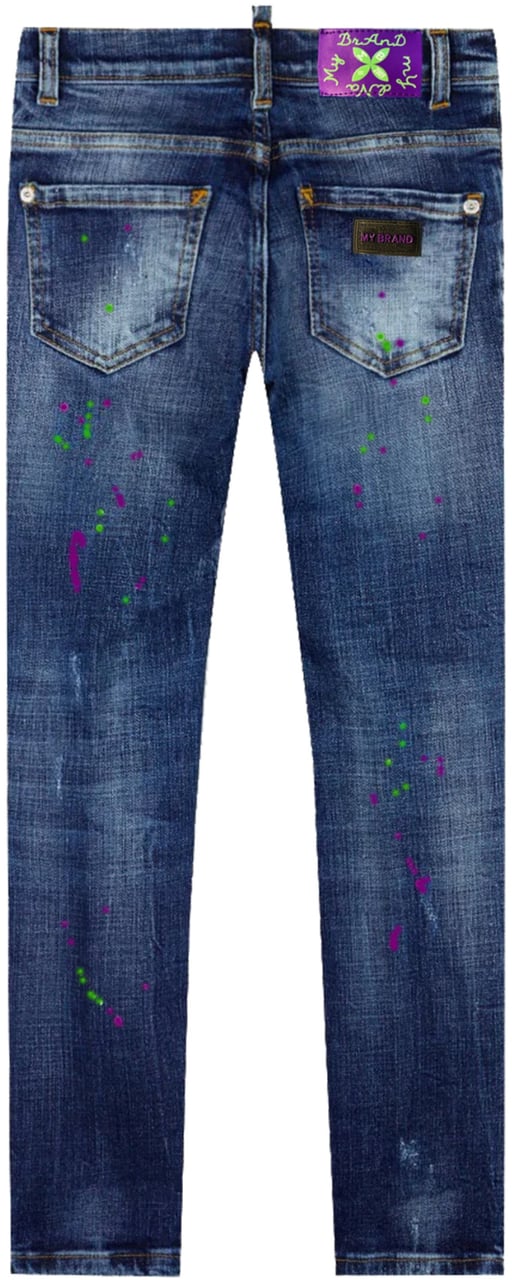 My Brand BLUE DISTRESSED GREEN  SP | DENIM Blauw
