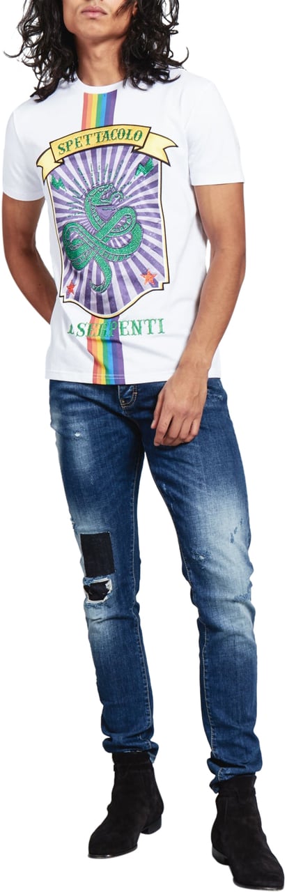 My Brand Carnival Serpente T-Shirt White | WHITE Wit