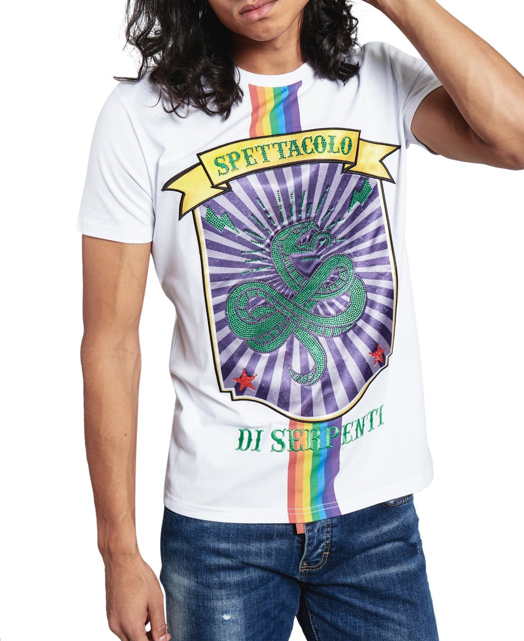 My Brand Carnival Serpente T-Shirt White | WHITE Wit