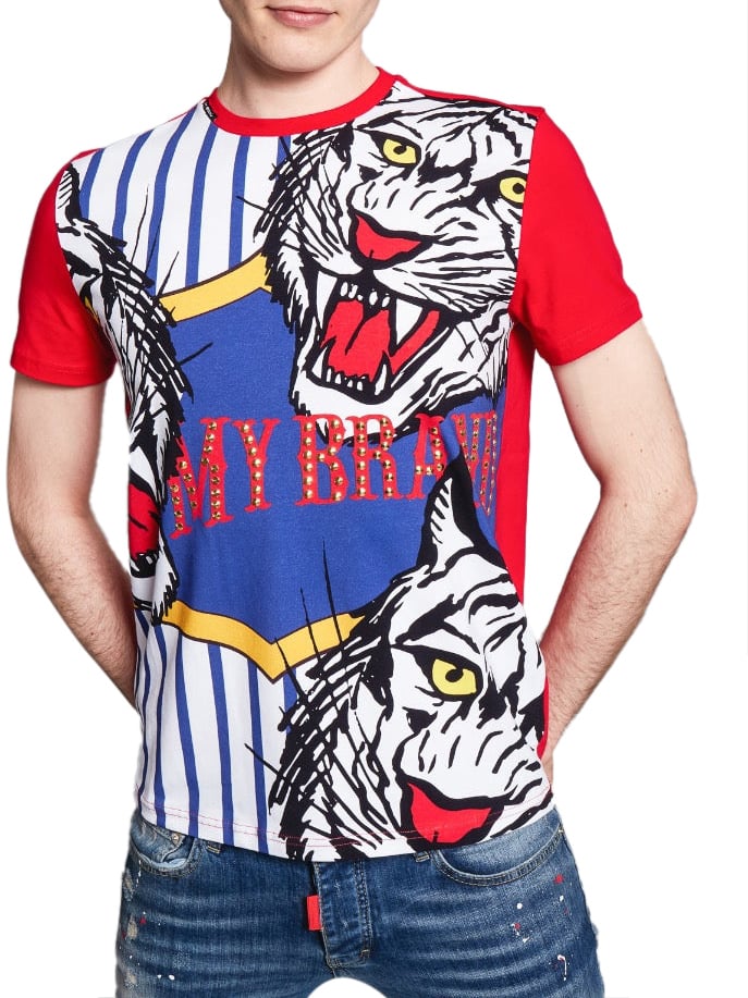 My Brand CARNIVAL WHITE TIGER T-SH | RED Rood