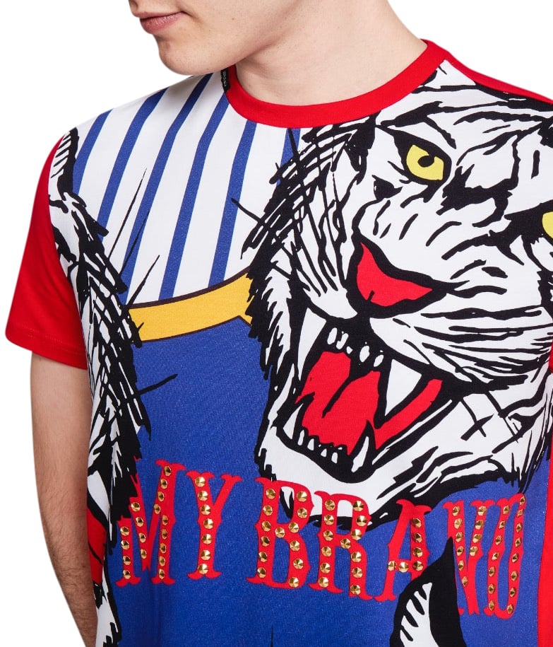 My Brand CARNIVAL WHITE TIGER T-SH | RED Rood