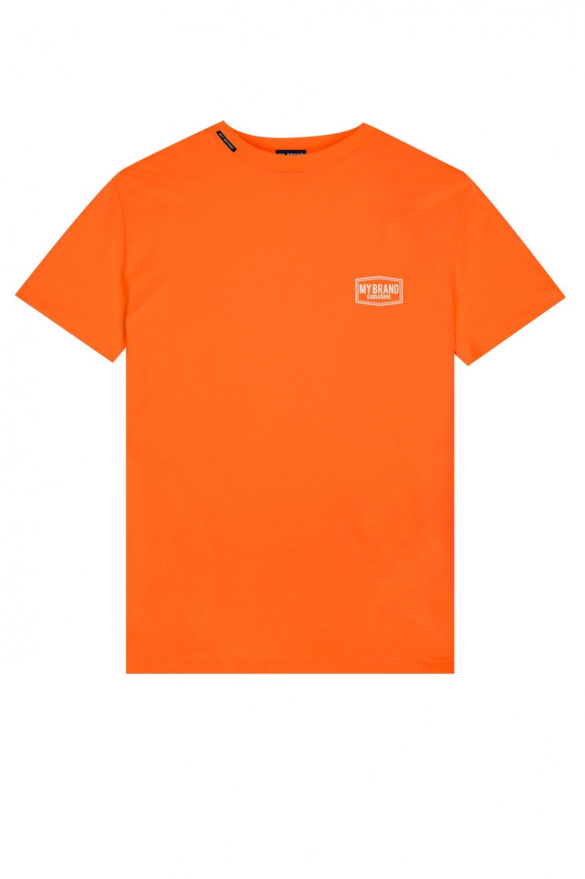 My Brand CHEST LOGO NEON T-SHIRT | NEON ORANGE Oranje