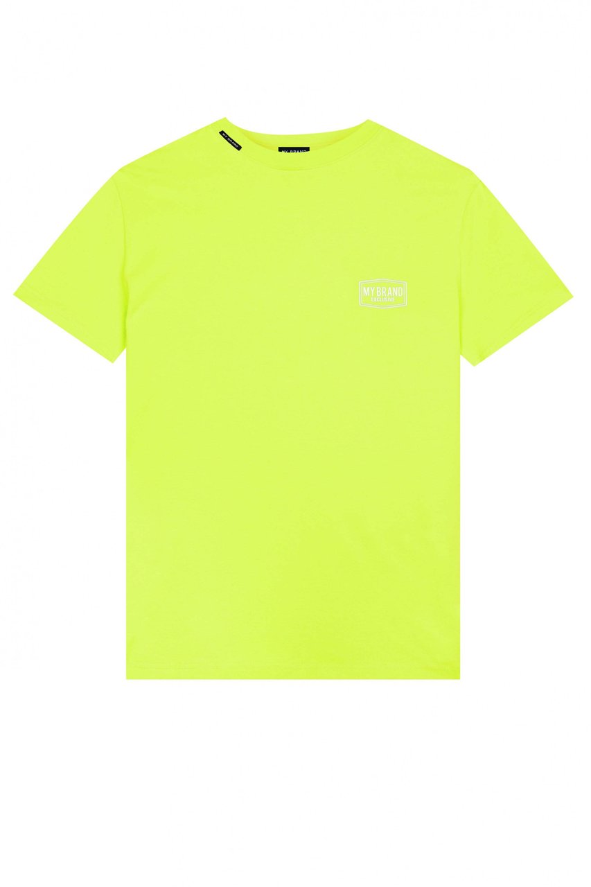 My Brand CHEST LOGO NEON T-SHIRT | NEON YELLOW Geel