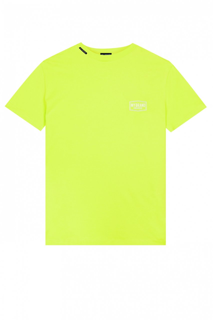 My Brand CHEST LOGO NEON T-SHIRT | NEON YELLOW Geel