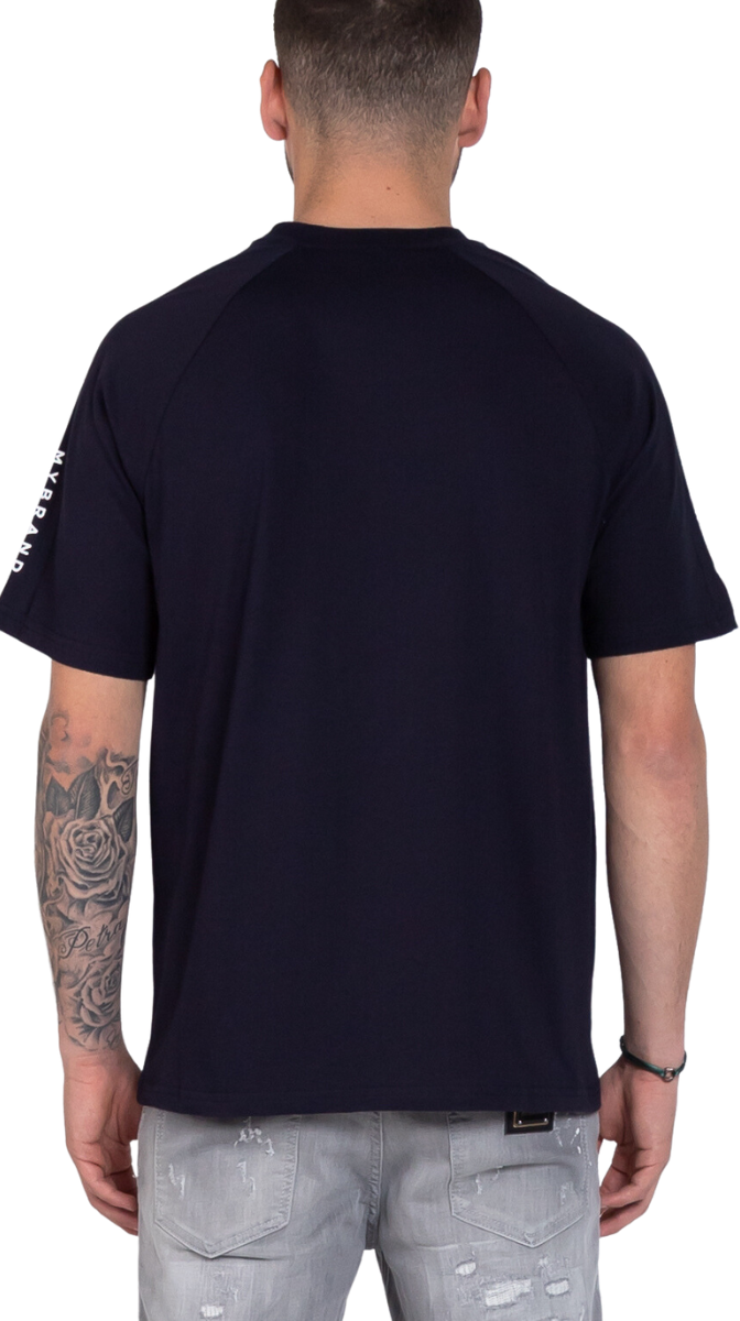 My Brand Classic My Brand Taping t-shirt Navy | NAVY Blauw