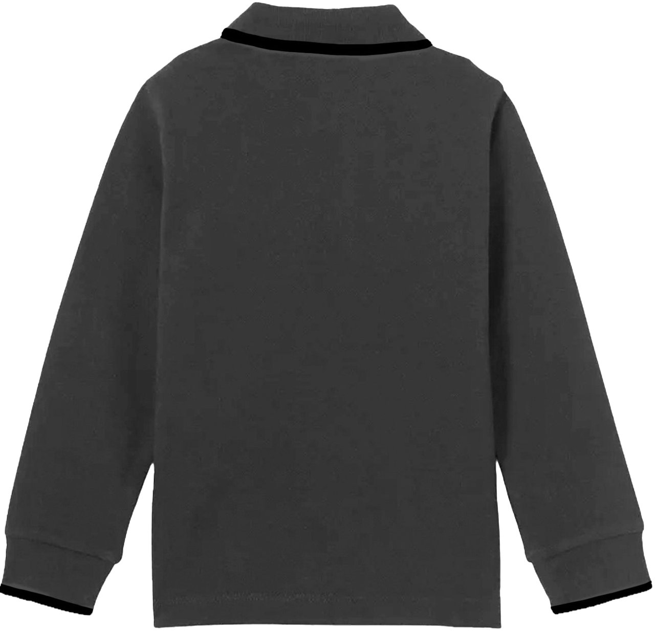My Brand COLORFULL LONGSLEEVE POLO BLACK | GREY Grijs