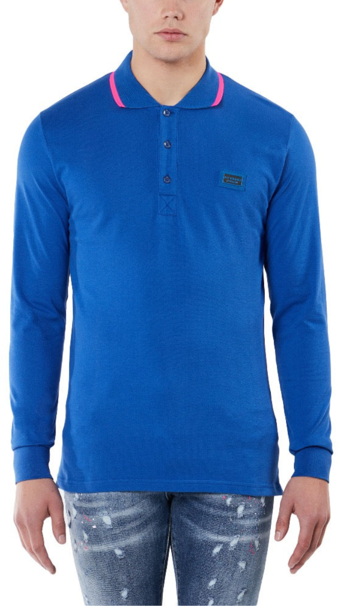 My Brand COLOURFULL LONGSLEEVE POLO | KOBALT BLUE Blauw