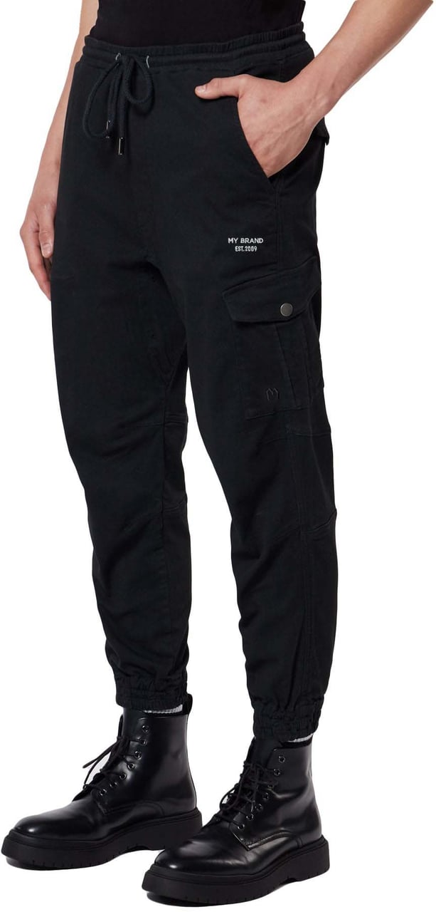 My Brand COMBALA CUFFED CARGO POCKET | BLACK Zwart