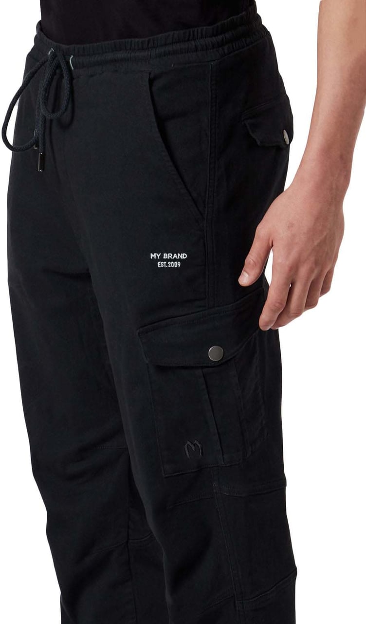 My Brand COMBALA CUFFED CARGO POCKET | BLACK Zwart
