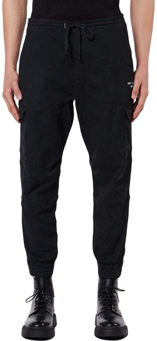 My Brand COMBALA CUFFED CARGO POCKET | BLACK Zwart
