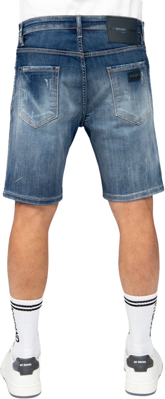 My Brand DARK Blue Ripped Rebel Shorts | DENIM Blauw