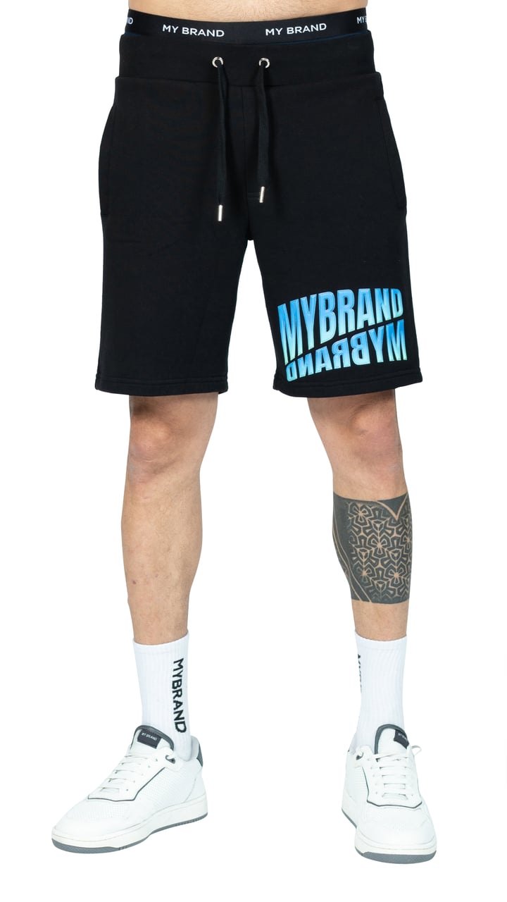 My Brand Dubble Mybrand Logo Short | BLACK Zwart
