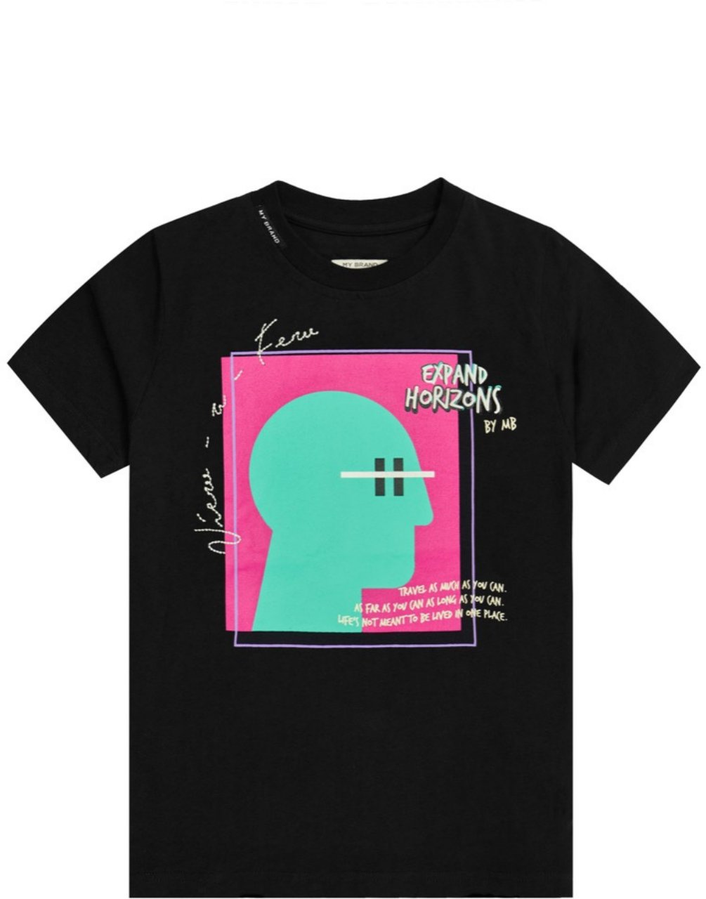 My Brand Facade Street Horizons T-Shirt | BLACK Zwart
