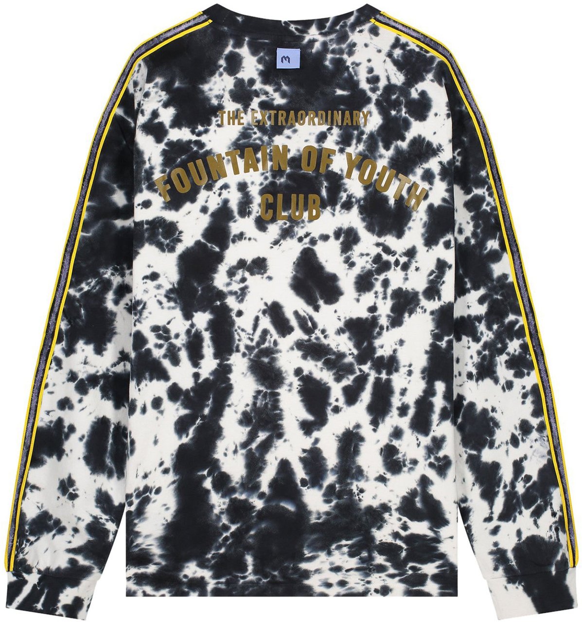 My Brand FOY TIE DYE LONGSLEEVE | BLACK - WHITE Zwart