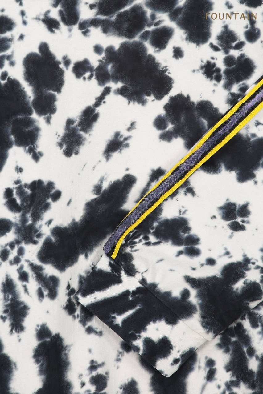 My Brand FOY TIE DYE LONGSLEEVE | BLACK - WHITE Zwart