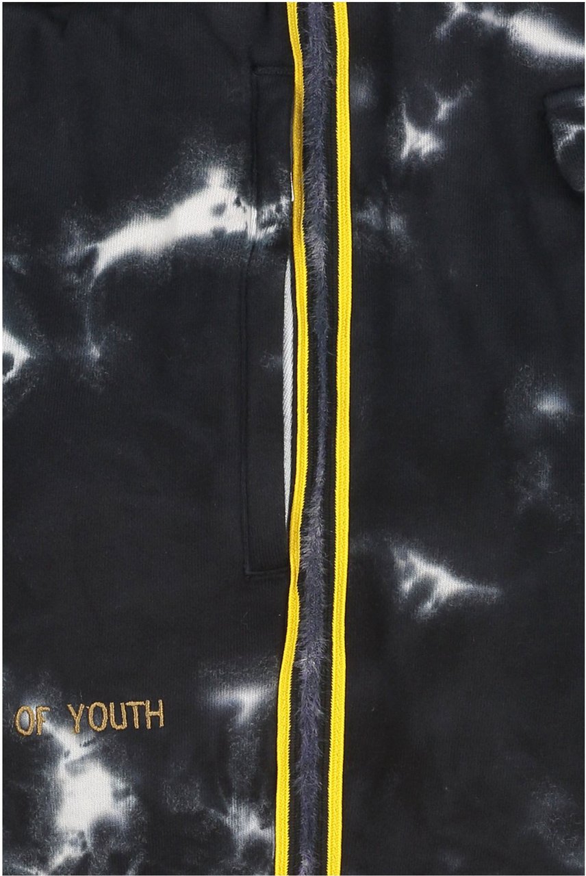 My Brand FOY TIE DYE PANT | BLACK - WHITE Zwart