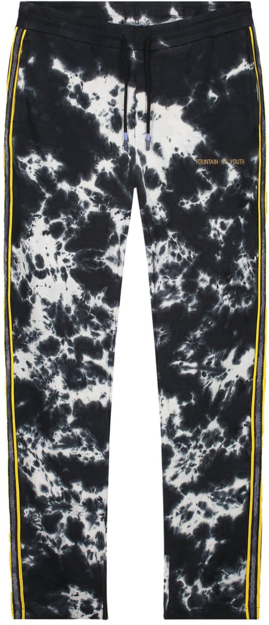 My Brand FOY TIE DYE PANT | BLACK - WHITE Zwart
