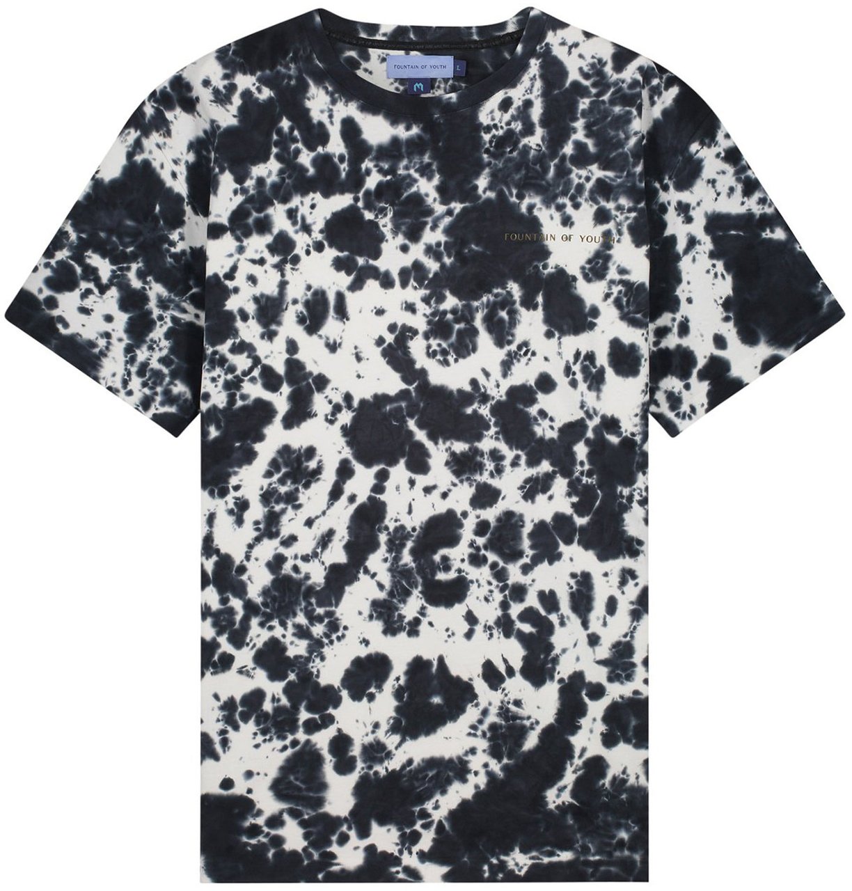 My Brand FOY TIE DYE T-SHIRT | BLACK - WHITE Zwart