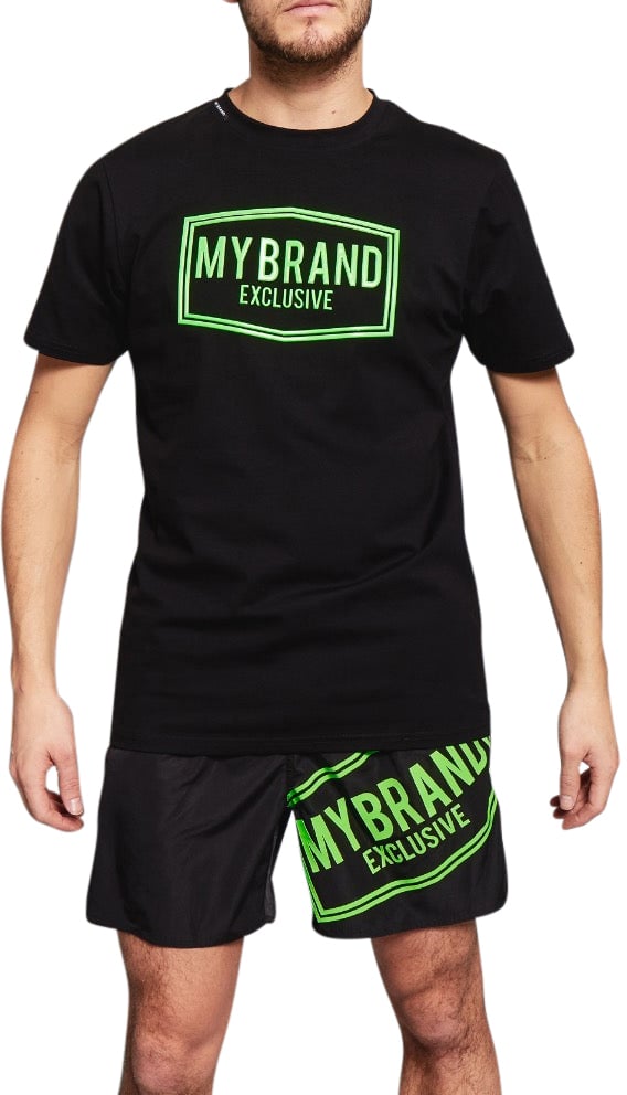 My Brand FRONT LOGO T-SHIRT | BLACK Zwart