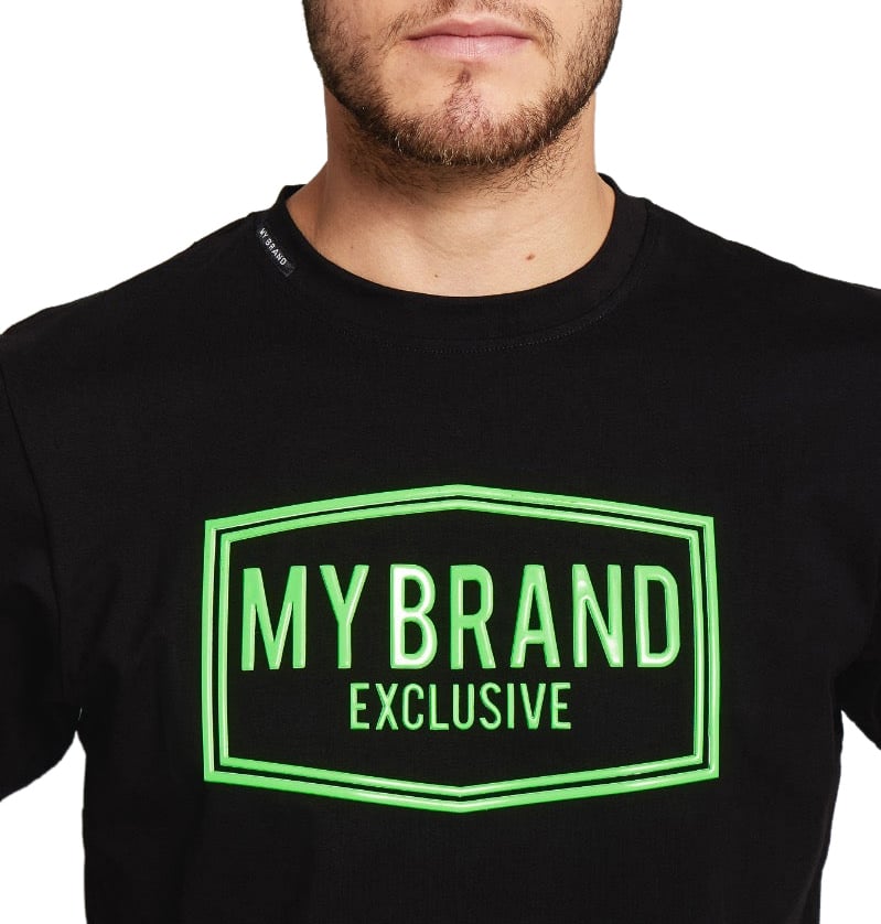 My Brand FRONT LOGO T-SHIRT | BLACK Zwart
