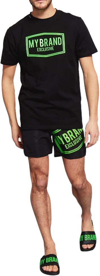 My Brand FRONT LOGO T-SHIRT | BLACK Zwart