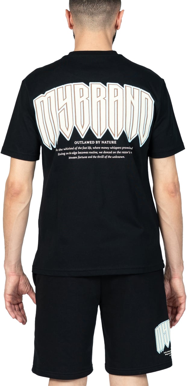 My Brand Full back MB print | BLACK Zwart