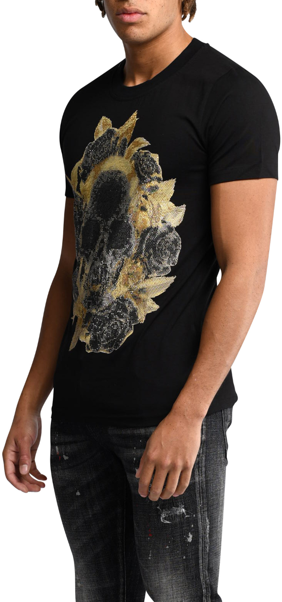 My Brand GOLD ROSES T-SHIRT | BLACK Zwart