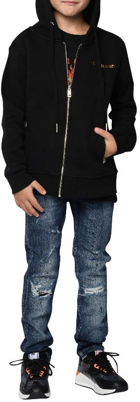 My Brand GOLD ZIPPERS HOODIE | BLACK Zwart