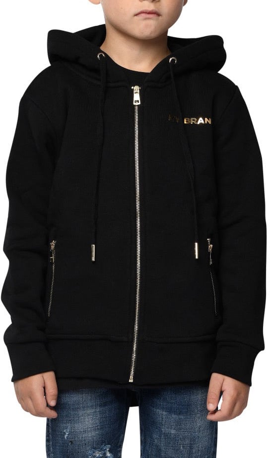 My Brand GOLD ZIPPERS HOODIE | BLACK Zwart