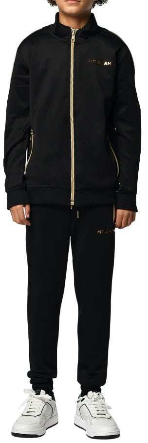 My Brand GOLD ZIPPER TRACKSUIT JAC | BLACK Zwart