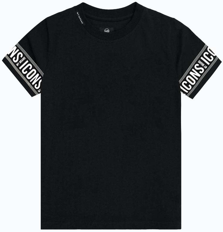 My Brand ICONS SLEEVE T-SHIRT | BLACK Zwart