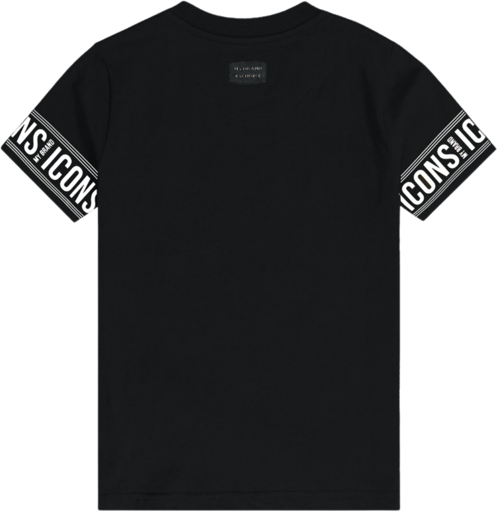 My Brand ICONS SLEEVE T-SHIRT | BLACK Zwart