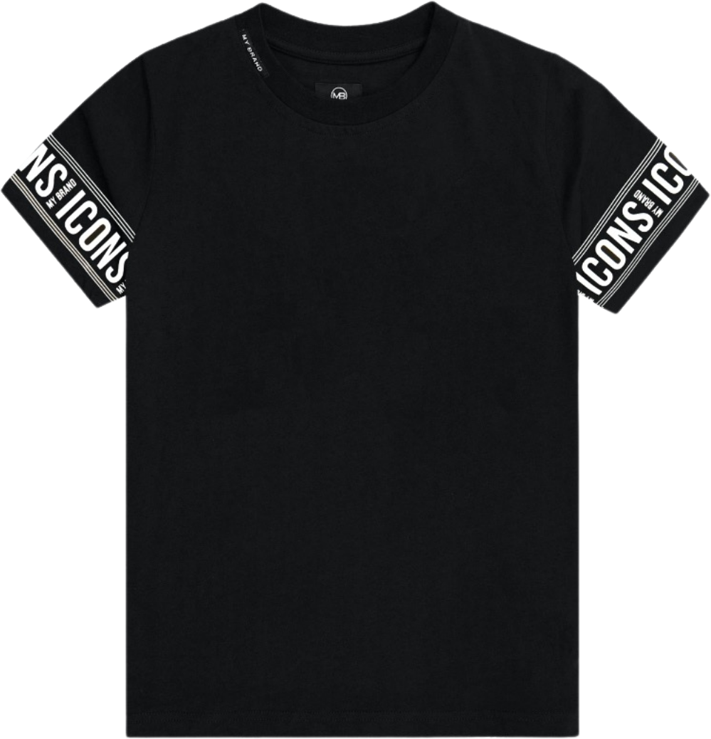 My Brand ICONS SLEEVE T-SHIRT | BLACK Zwart