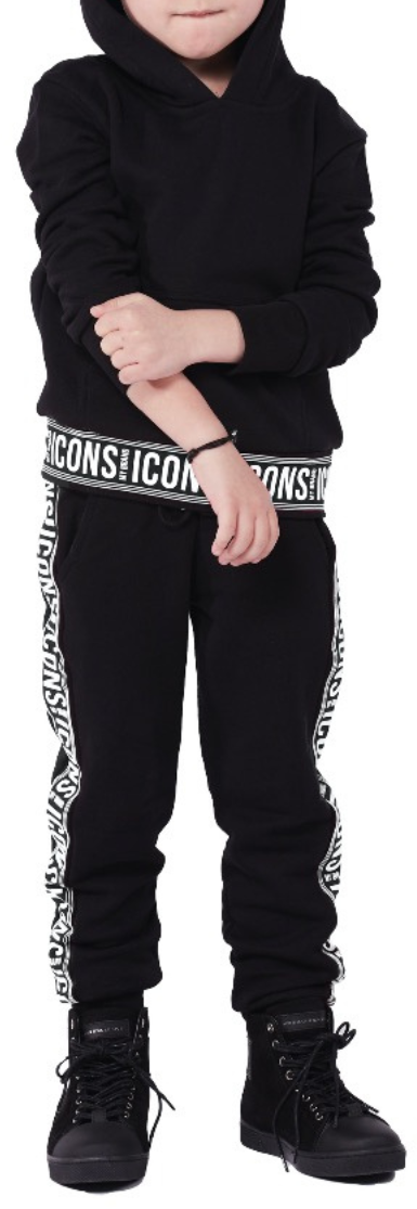 My Brand Icons Tape Pant | BLACK Zwart