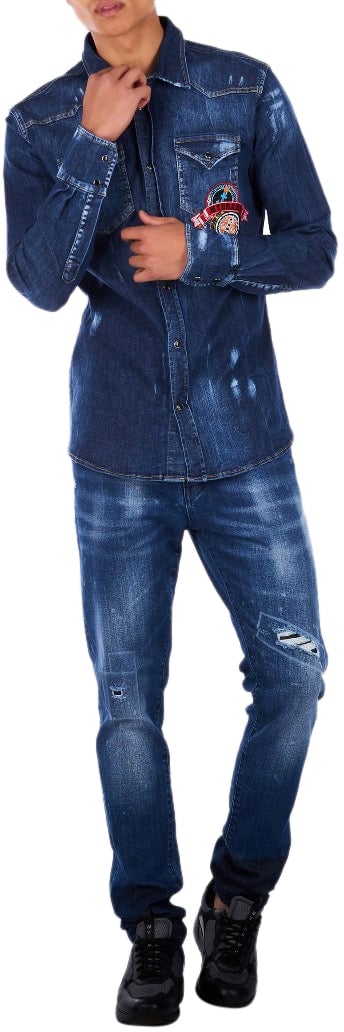 My Brand JETSET BLOUSE | LIGHT BLUE JEANS Blauw