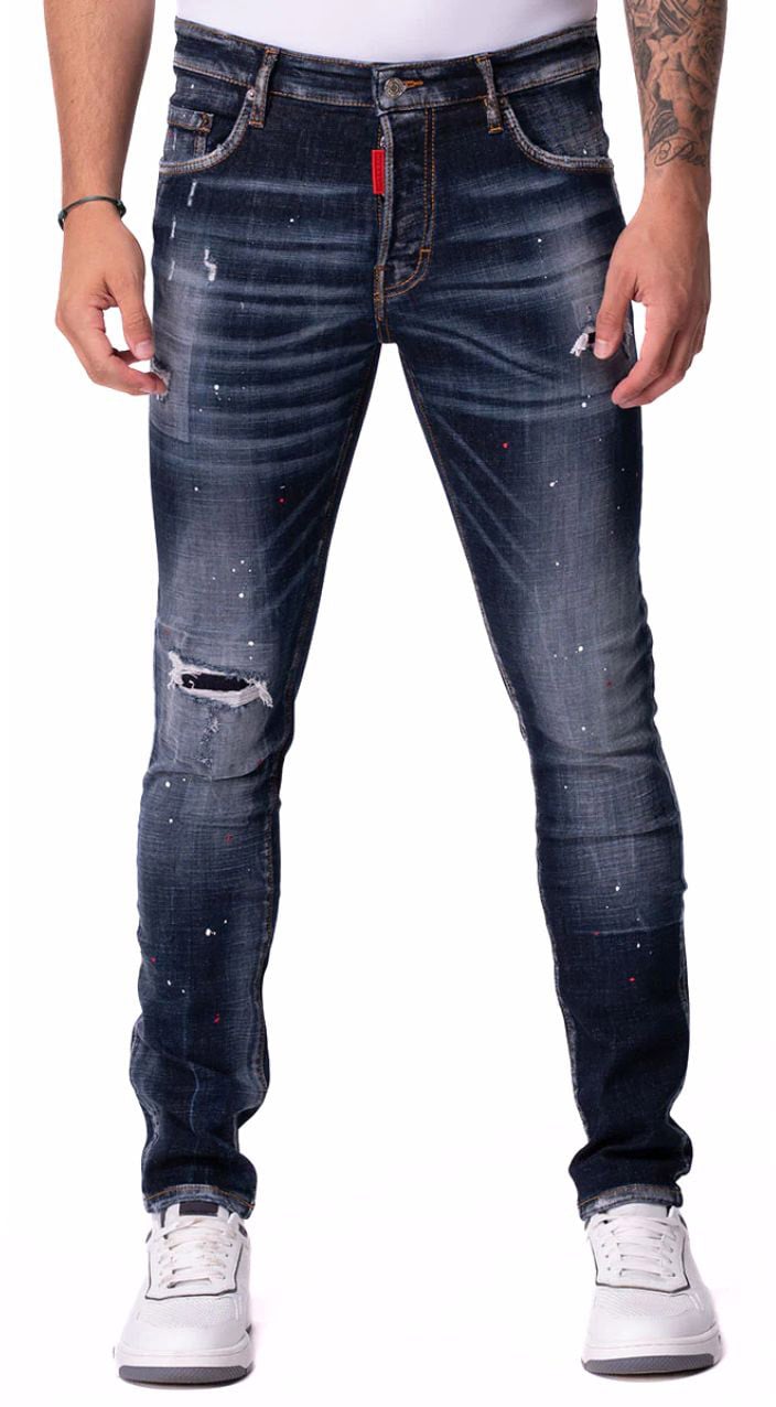 My Brand My Brand Ruby Red Spotted Jeans Denim Blauw