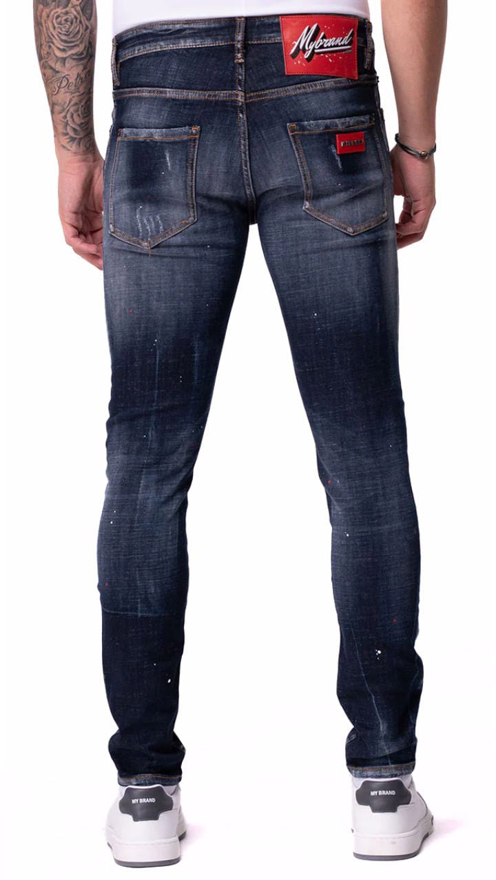 My Brand My Brand Ruby Red Spotted Jeans Denim Blauw