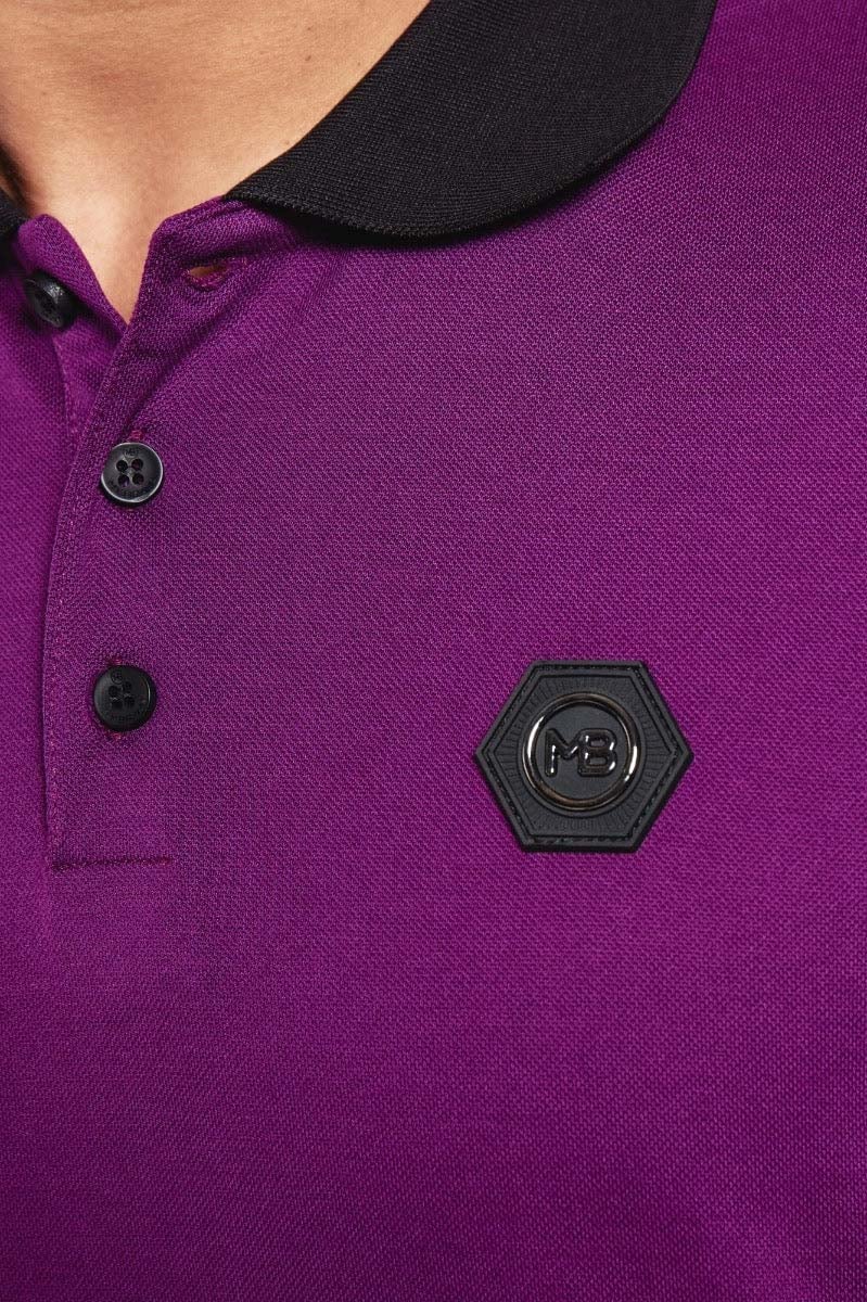 My Brand MB CHEST BADGE POLO | BURGUNDY Rood