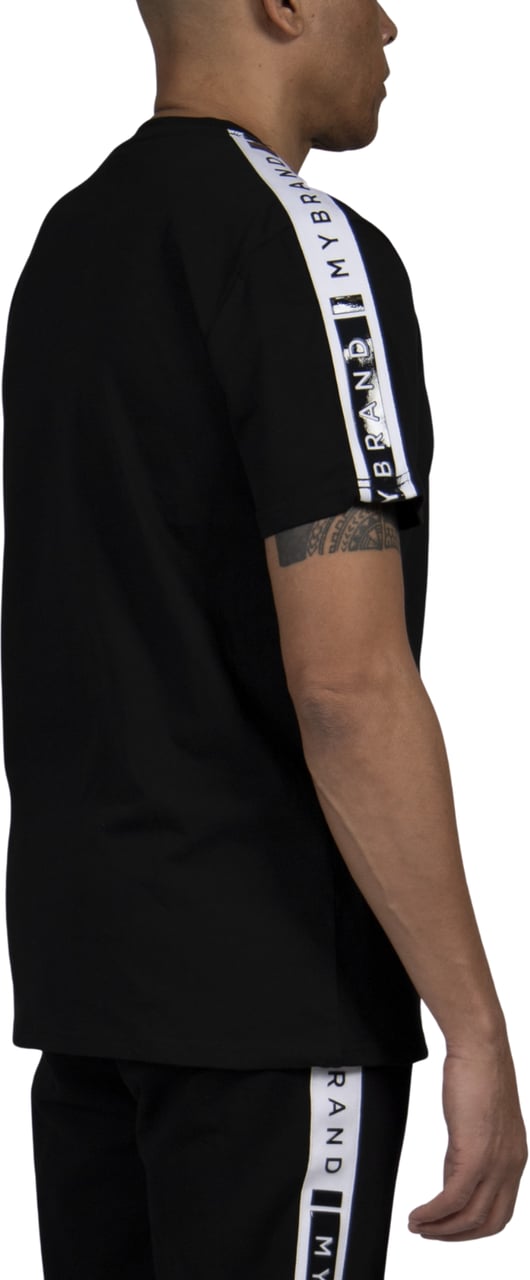 My Brand MB CONTRAST TAPING SHIRT BLACK | BLACK Zwart