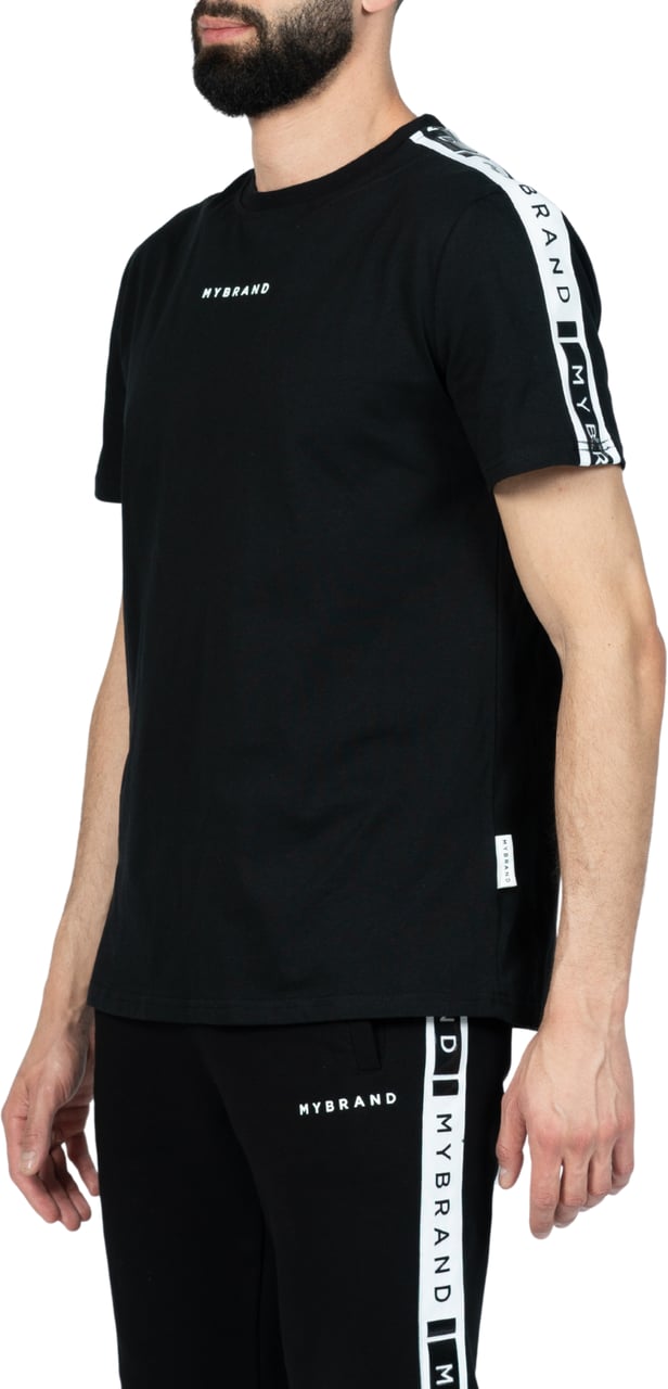 My Brand MB CONTRAST TAPING SHIRT BLACK | BLACK Zwart