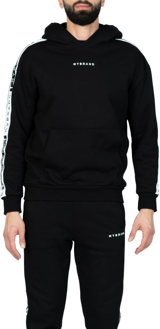 My Brand MB CONTRAST TAPING HOODIE BLACK | BLACK Zwart