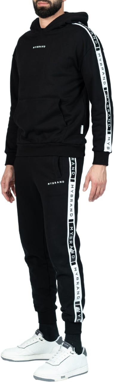 My Brand MB CONTRAST TAPING HOODIE BLACK | BLACK Zwart