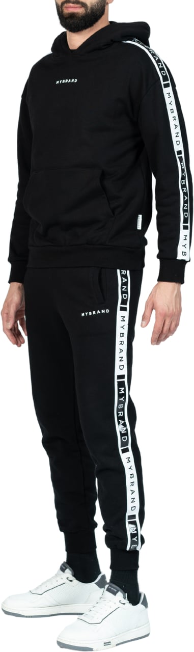 My Brand MB CONTRAST TAPING HOODIE BLACK | BLACK Zwart