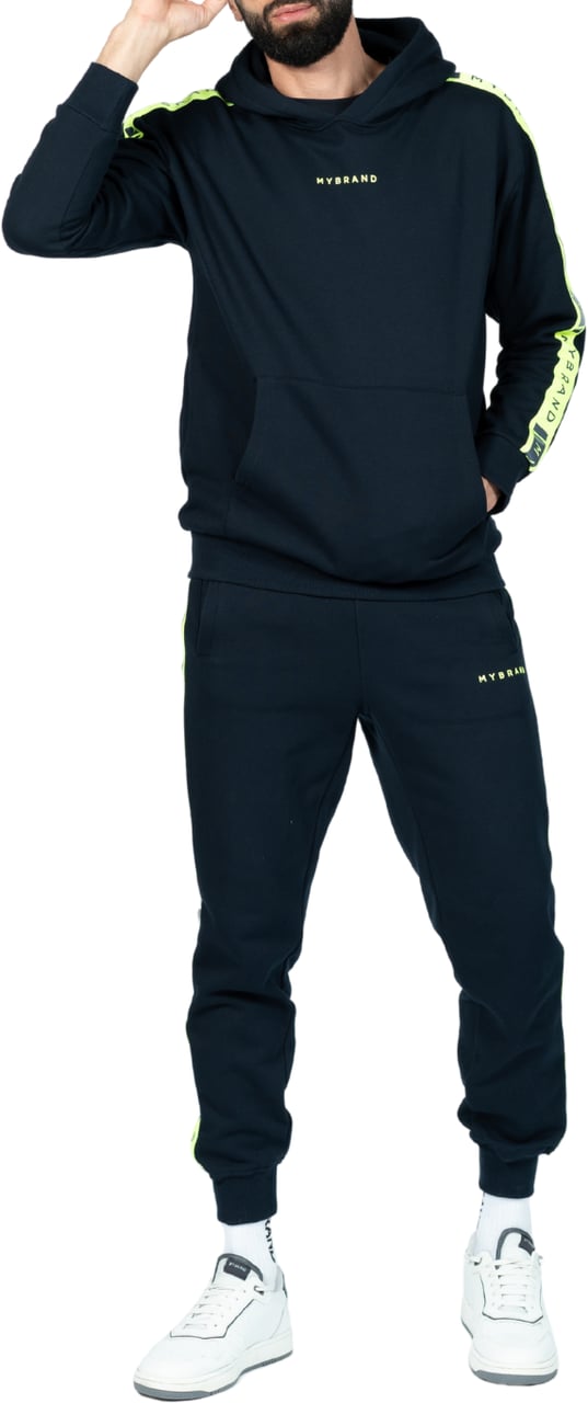 My Brand MB CONTRAST TAPING HOODIE KOBALT | KOBALT BLUE Blauw