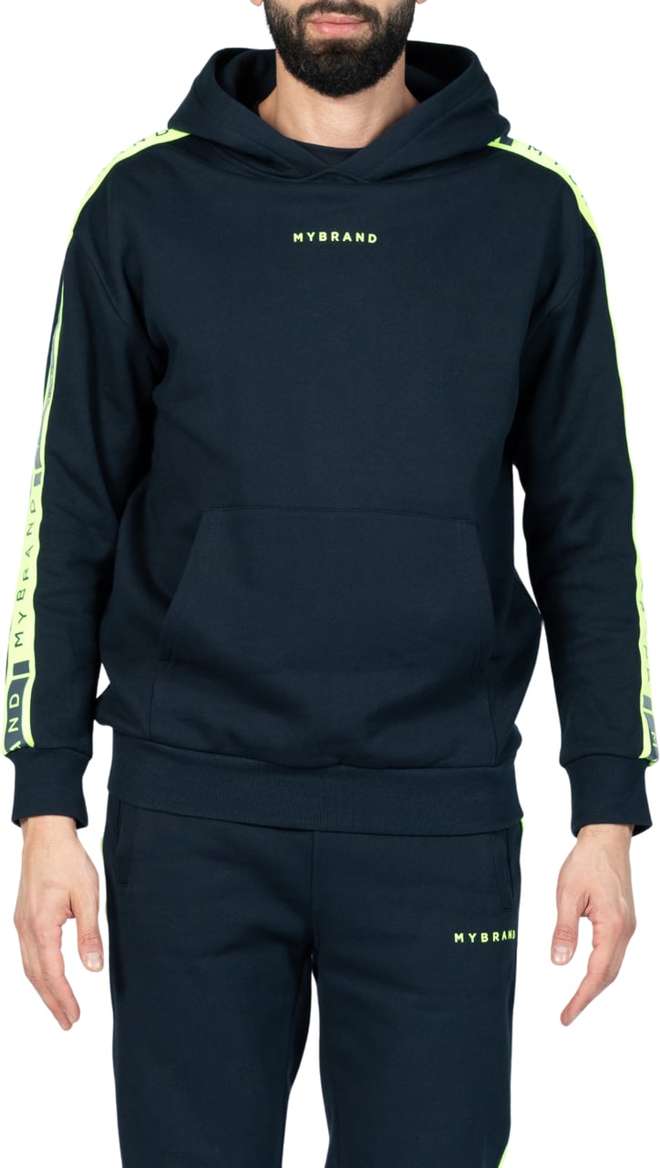 My Brand MB CONTRAST TAPING HOODIE KOBALT | KOBALT BLUE Blauw