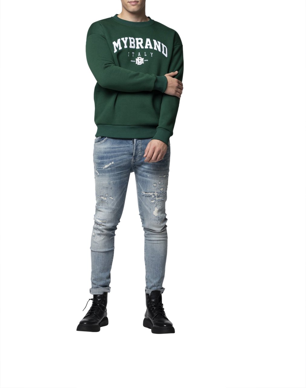 My Brand MB DOLCE VARSITY SWEATER | GREEN Groen
