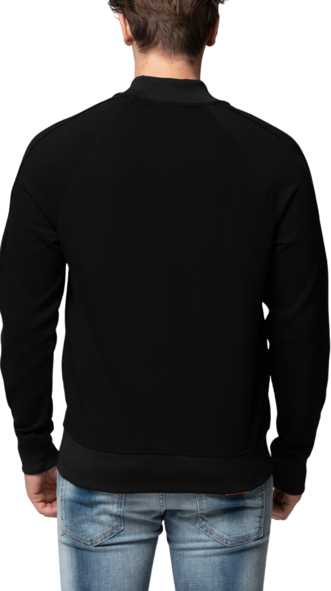 My Brand MB ESSENTIAL PIQUE BLACK BASEBALL JACKET | BLACK Zwart